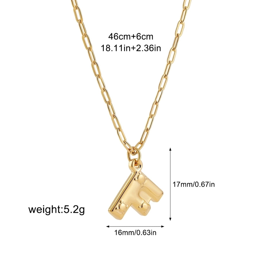 Jewelry Preppy Style Solid Color Shiny Letter 304 Stainless Steel Pendant Necklace