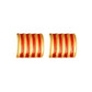 Retro Stripe Ear Studs [304,316 Stainless Steel,18K Gold Plated]