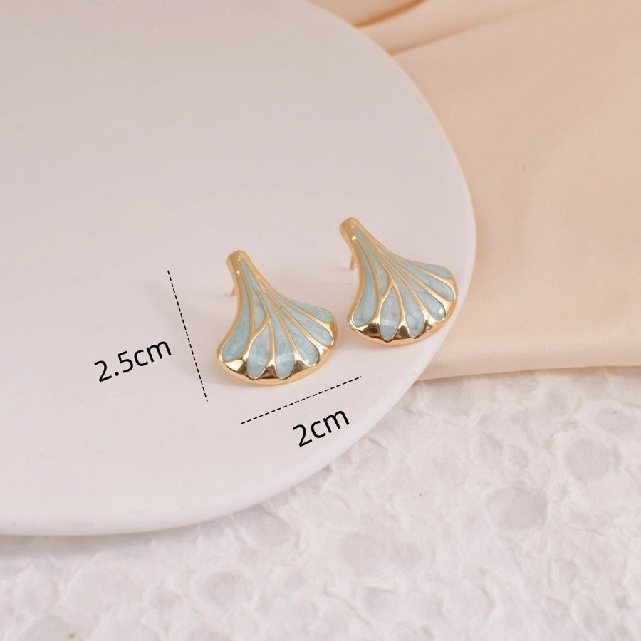 Romantic Simple Style Sector Earrings [304 Stainless Steel]