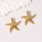 Marine Style Beach Starfish Earrings [304 Stainless Steel,18K Gold Plated]