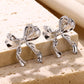 Bow Knot Ored Studs [304 en acier inoxydable, 18 carats en or]