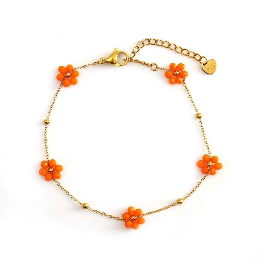 Colorful Flower Anklet [304 Stainless Steel]