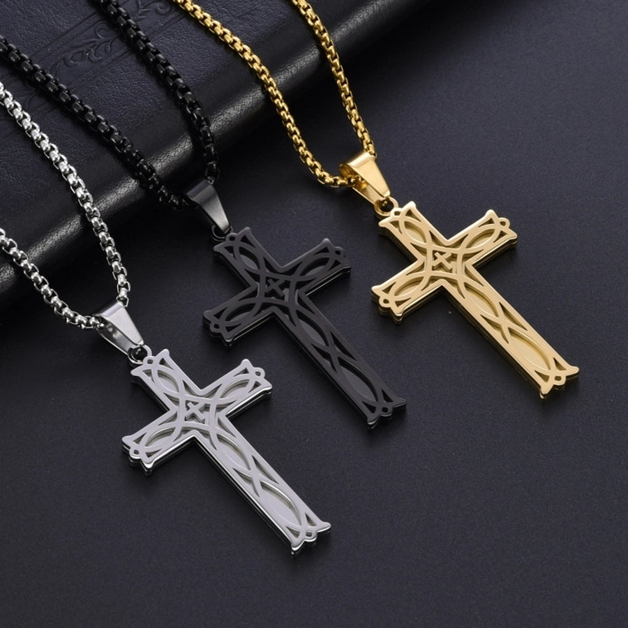 Cross Necklace [304 Stainless Steel 18K Gold Plated]