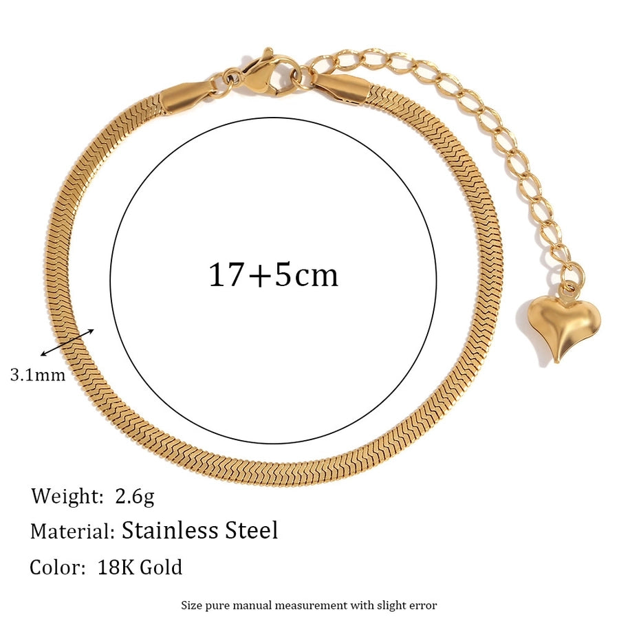 Braccialetti a catena [304 acciaio inossidabile, oro 18K placcato]