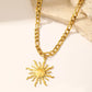 Sun Necklace [304 Stainless Steel,18K Gold Plated]