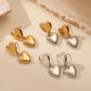 Drop Heart Shape Earrings [304 Stainless Steel]