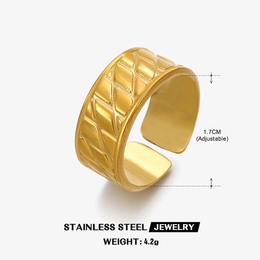 Simple Style Plating Ring [304 Stainless Steel 18K Gold Plated]