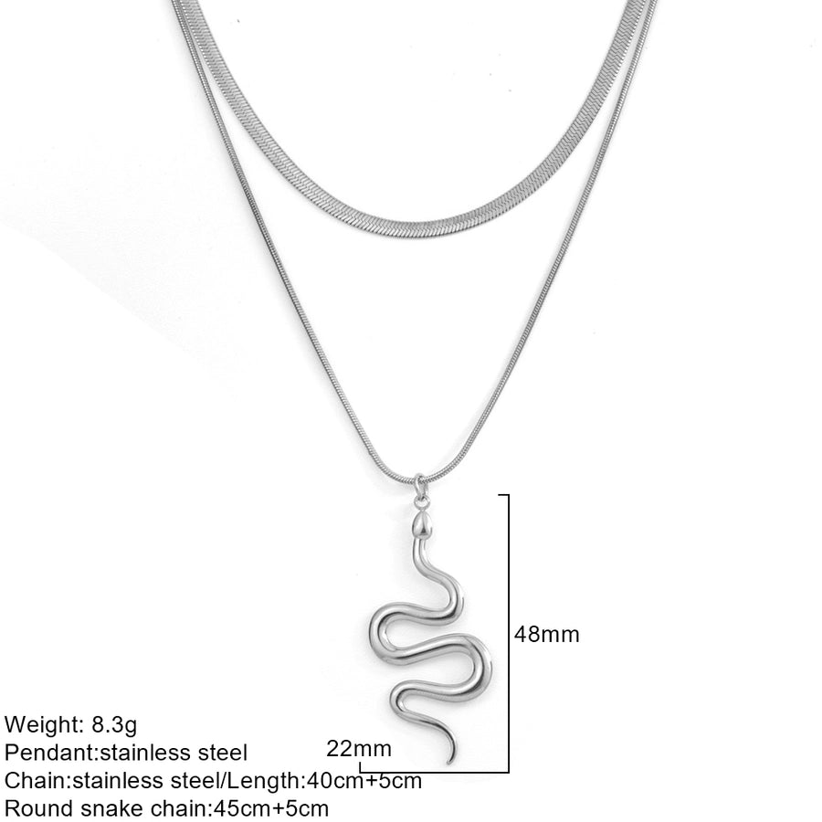 Double Layer Necklaces  [304 Stainless Steel]