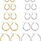 Hoop Earrings [201 Stainless Steel,18K Gold Plated]