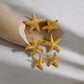 Starfish Earrings [304 Stainless Steel,18K Gold Plated]