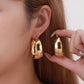 Round Hoop Earrings [304 Stainless Steel,18K Gold Plated]