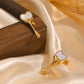 Dripping Heart Earrings [304 Stainless Steel,18K Gold Plated]