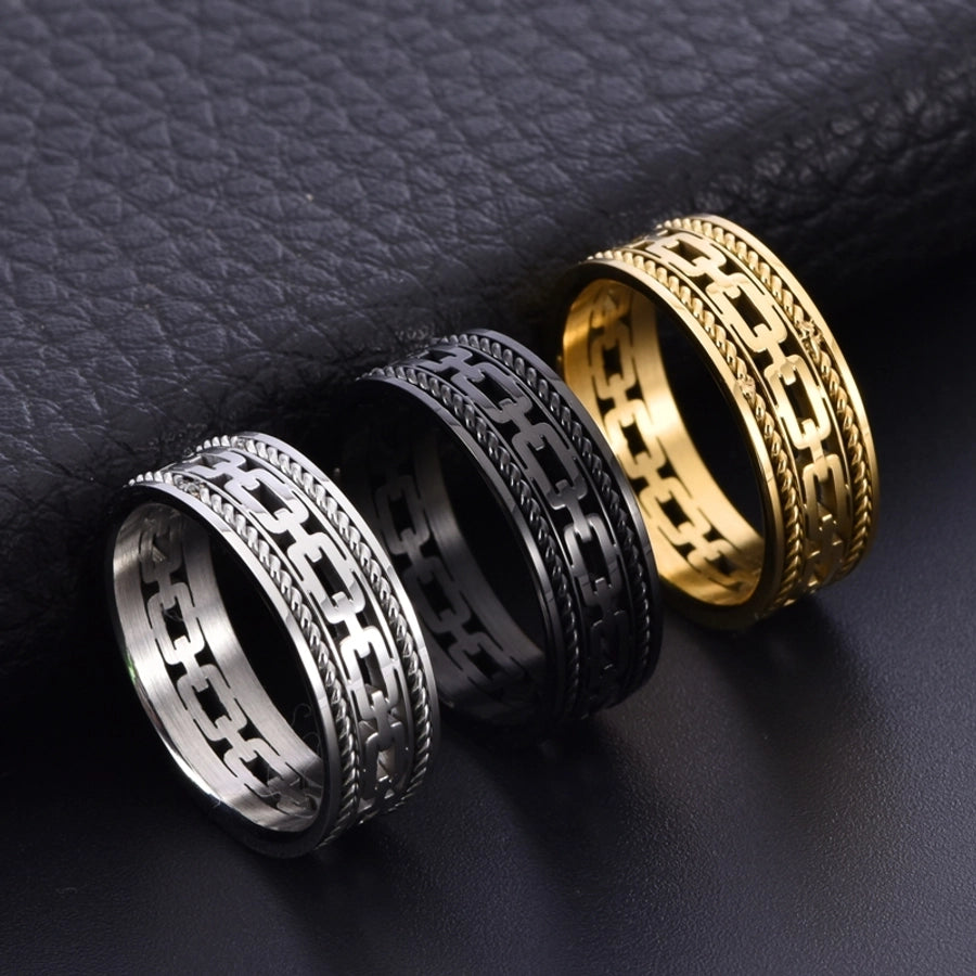 Linked Ring [304 Stainless Steel 18K Gold Plated]