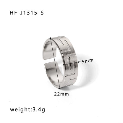 Mix Designs Silver Ring [Stainless Steel]