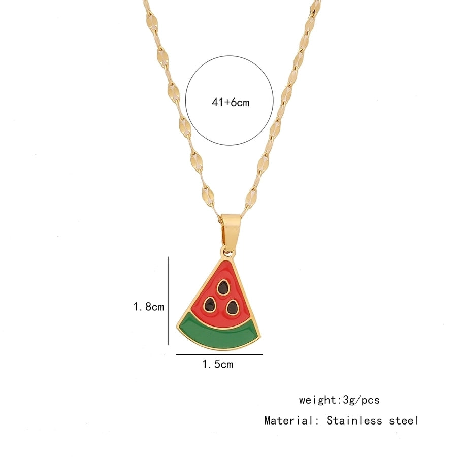 Fruit Necklace [304 Stainless Steel,18K Gold Plated]