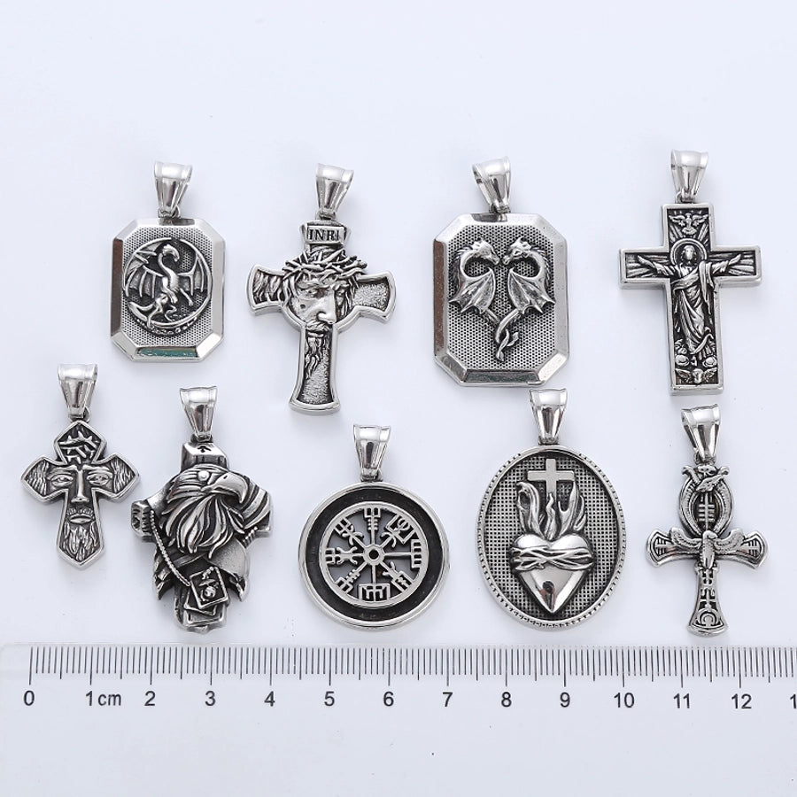 Punk Cool Style Cross Necklace Pendant [304 Stainless Steel]