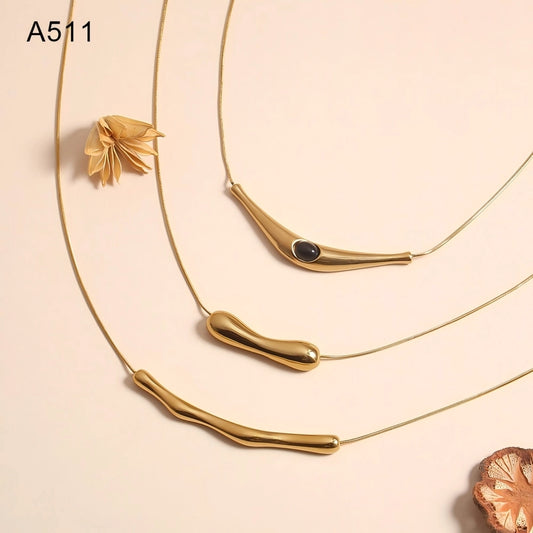 Collana in stile vintage [304 in acciaio inossidabile 18k oro placcato]