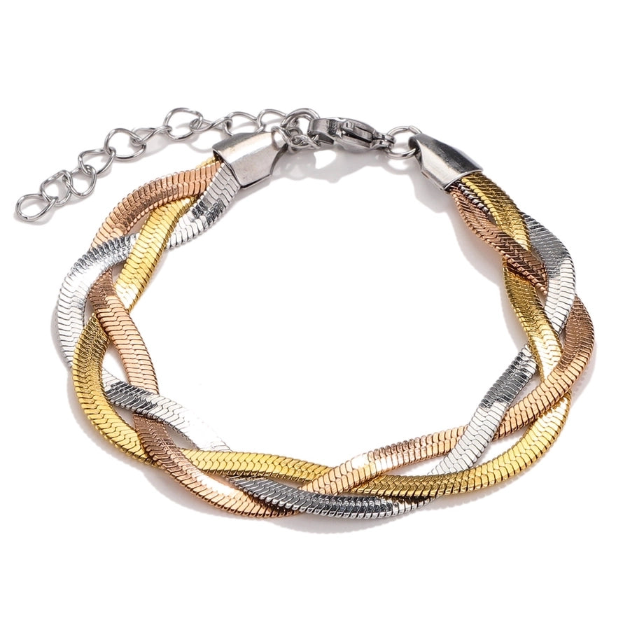 Bracciale/collana a catena della treccia [acciaio inossidabile 304]