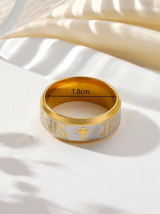 Jesus Ring [304 Stainless Steel 24K Gold Plated]