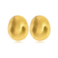 Flat Oval Plating Earrings [304 Stainless Steel,18K Gold Plated]