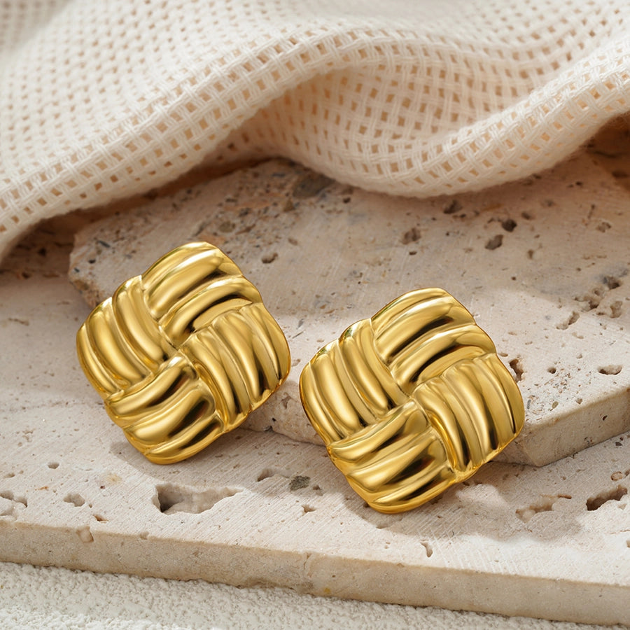 Mix Designs Earrings [304 Stainless Steel,18K Gold Plated]