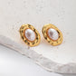 Mix Pearl Designs Earrings [304 Stainless Steel,14K Gold Plated]