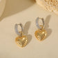 LuxuriousHeart Shape Earrings  [304 Stainless Steel,18K Gold Plated]