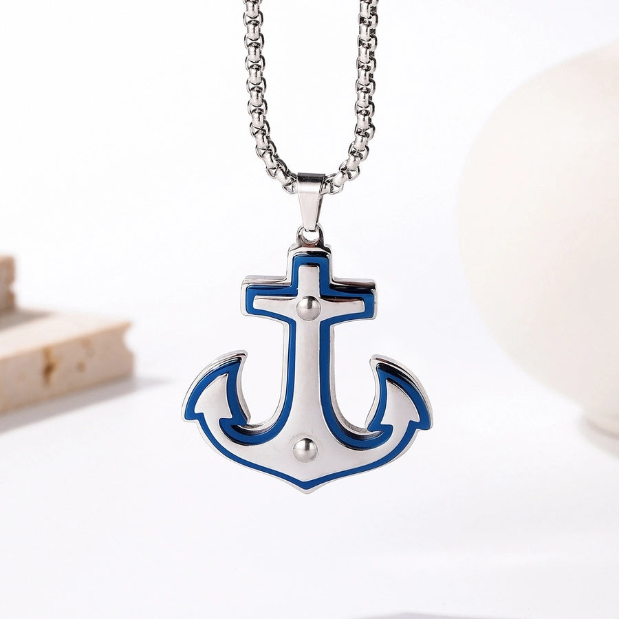 Vintage Style Anchor Pendant Necklace [304 Stainless Steel]