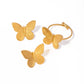 Butterfly Ring [304 Stainless Steel, 18K Gold Plated]