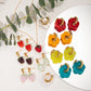 Flower Grape Resin Earrings [304 Stainless Steel, 18K Gold Plated]