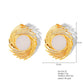 Colored Enamel Earrings [304 Stainless Steel,18K Gold Plated]