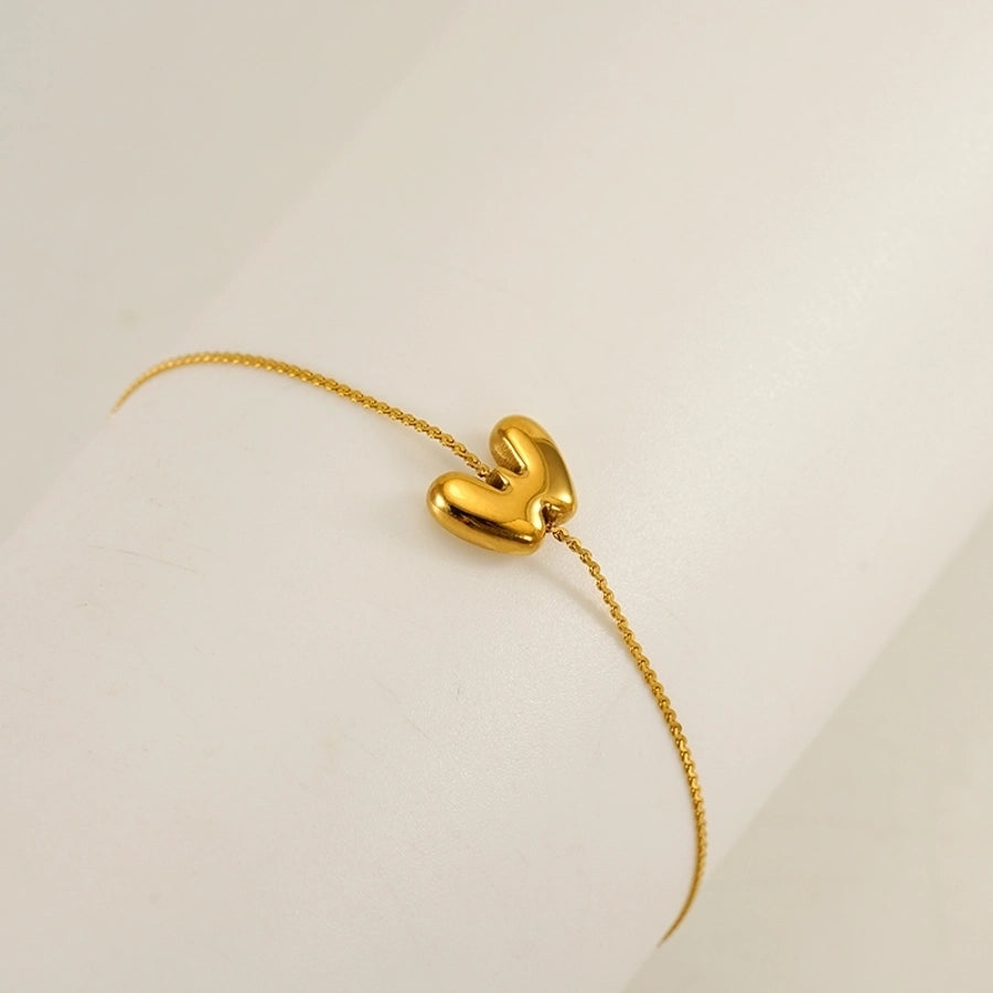 Simple Style Letter Bracelet [304 Stainless Steel,18K Gold Plated]