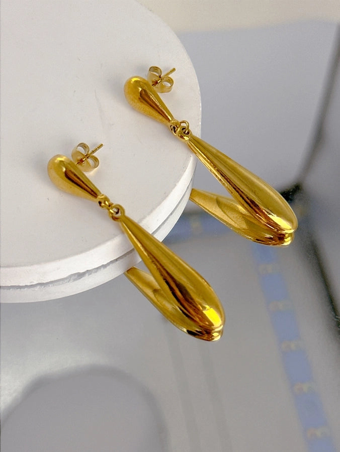 Drop Jewelry Set [304 Stainless Steel, 18K Gold Plated]