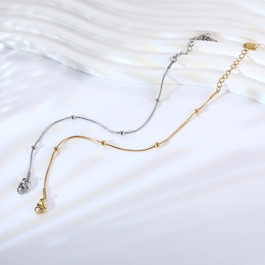 Thin Small Bead Chain [304 Stainless Steel,18K Gold Plated]