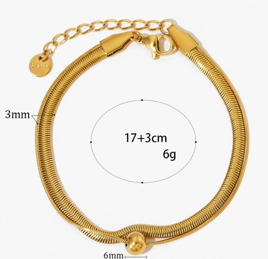 Gold Plated Bracelet/Necklace [304 Stainless Steel,16K Gold Plated]