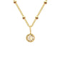 Geometric Rhinestones Pendant Necklace [304 Stainless Steel,14K Gold Plated]