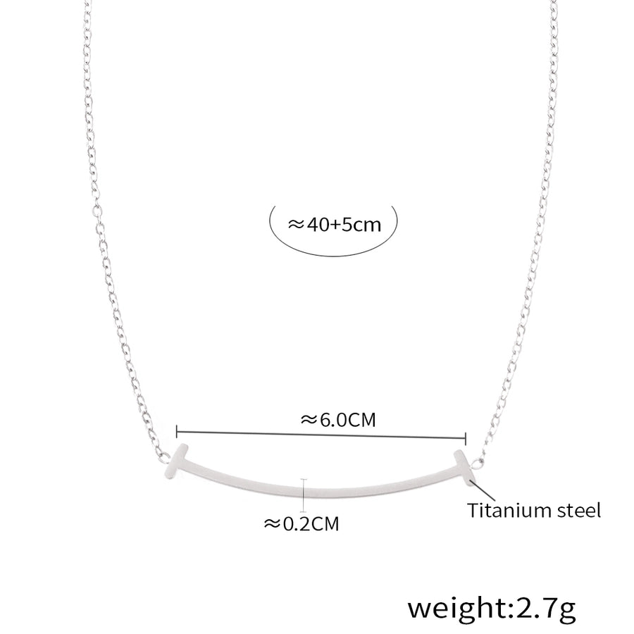 T vormlijnen ketting [304 roestvrij staal, 18K vergulde goud]