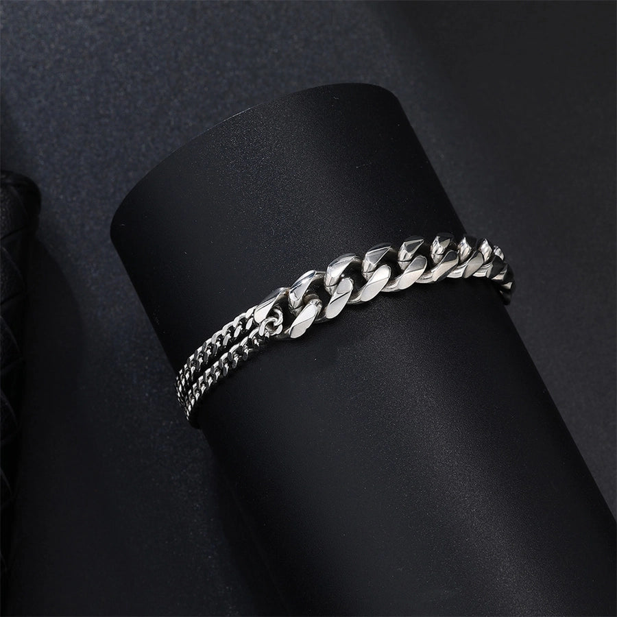 Simple Style Splicing Bracelet [304 Stainless Steel]