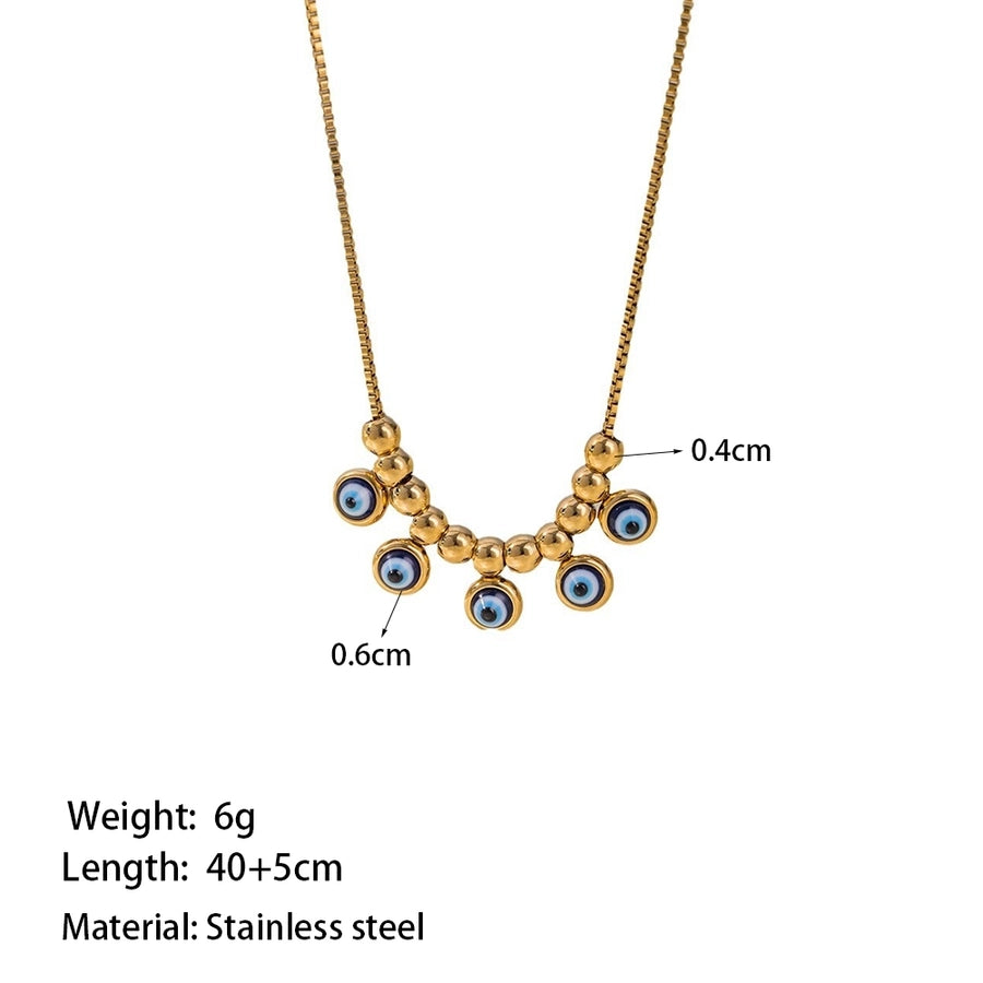 Glam Eye Resin Bracelets/Anklet/Necklace [304 Stainless Steel 18K Gold Plated]