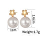 Pearl Gold Earrings [304 Stainless Steel]