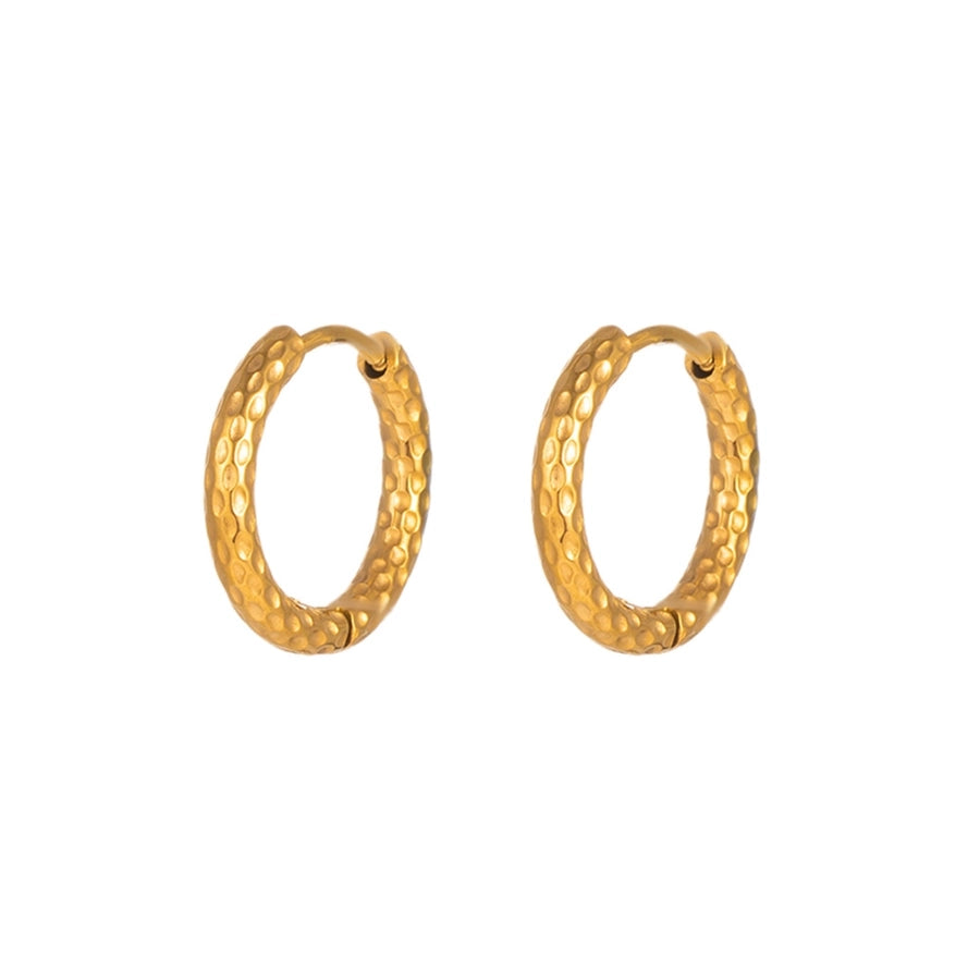 Starry Hoop Earrings [Stainless Steel, 18K Gold Plated]