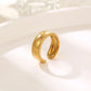 Mix -Designs Ringe [304 Edelstahl 18K Gold plattiert]