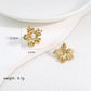 Flower Earrings [304 Stainless Steel,18K Gold Plated]