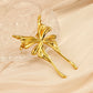 Gold Wings Butterfly Earrings [304 Stainless Steel,18K Gold Plated]