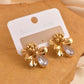 Elegant Simple Style Flower 304 Stainless Steel Drop Earrings