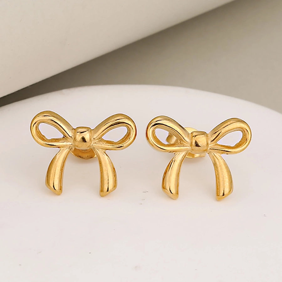 Bow Knot Earrings [304 Stainless Steel]