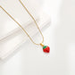 Cherry Strawberry Enamel Plating Earrings/Necklace  [304 Stainless Steel]