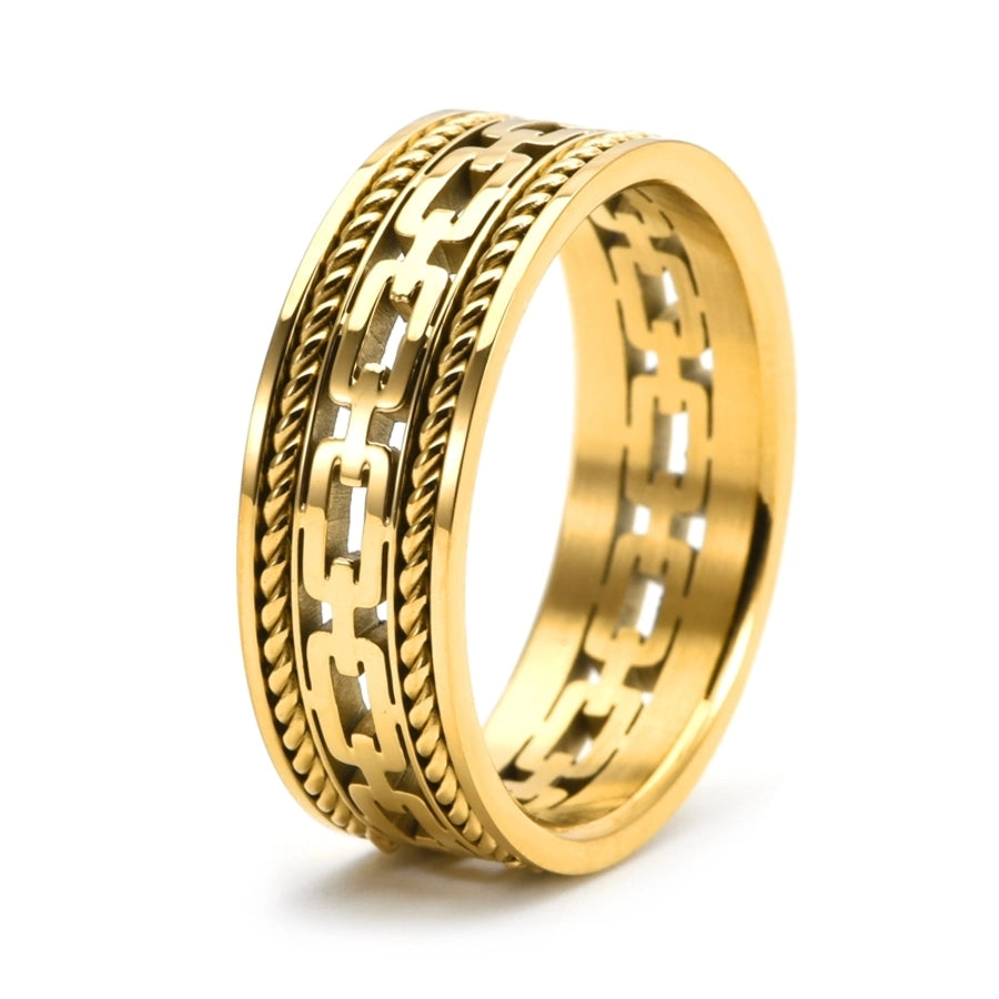 Verknüpfter Ring [304 Edelstahl 18K Gold plattiert]