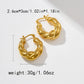 C Shape Moon Earrings [304 Stainless Steel,14K Gold Plated]