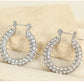 Pearl Hoop Earrings [304 Stainless Steel,18K Gold Plated]